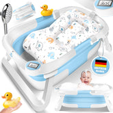 KIDIZ® Babybadje Opvouwbaar met Thermometer - 0-12 Maanden - Blauw